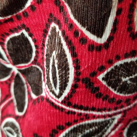 Athena Tankini Halter Top Swimsuit Size 12 Red Floral - Picture 5 of 6